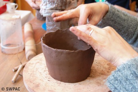 work in progress – terracotta container by Dina